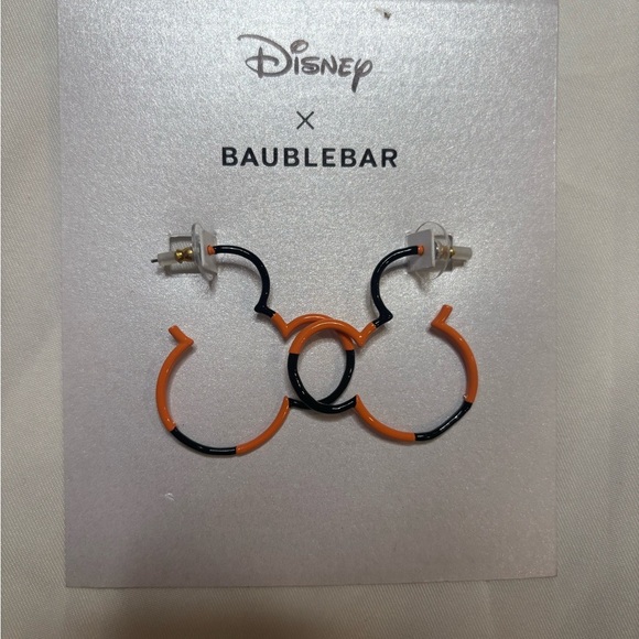 Disney X Baublebar Mickey Mouse Halloween Hoop Earrings - Picture 3 of 4
